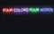 Four Colors Four Words (Orange-Violet-Green-Blue)