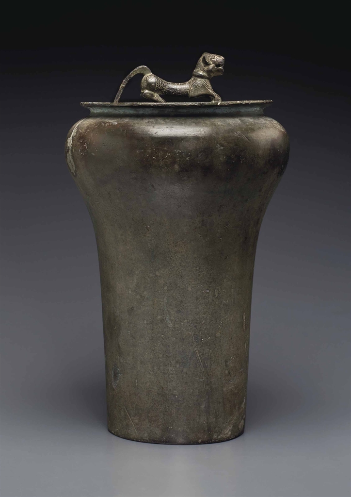 A RARE LARGE BRONZE DRUM, CHUNYU LATE WARRING STATES PERIOD, 4TH3RD