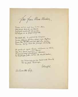 Franz Werfel in einer nacht Franz Werfel in einer nacht