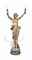 A TALL ART NOUVEAU GOLDSCHEIDER EARTHENWARE FIGURAL LAMP AFTER A MODEL BY LAVERY