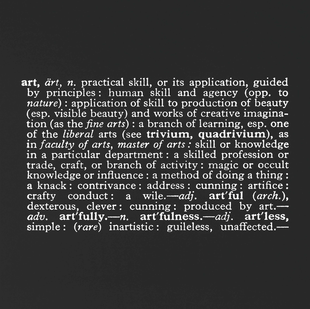 Joseph Kosuth (b. 1945) | ‘Titled (Art as Idea as Idea)’ [Art] | 1960s
