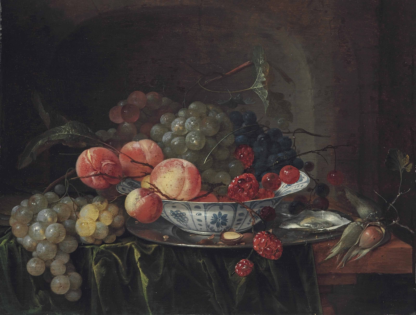 Jan Davidsz. de Heem (Utrecht 16061684 Antwerp) Grapes and apples in