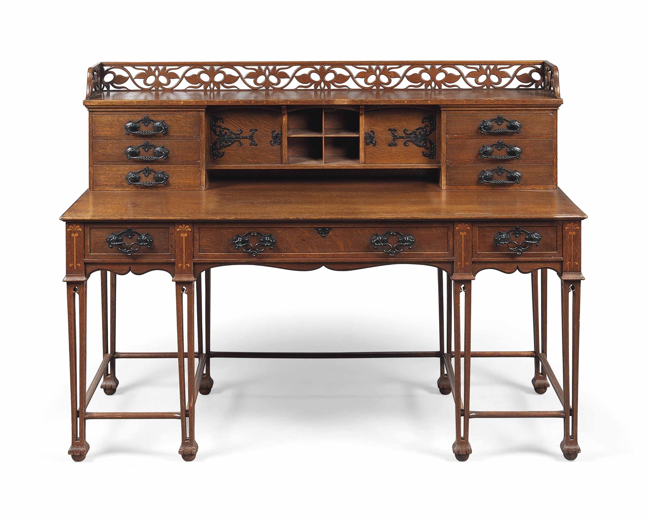 AN ARTS AND CRAFTS OAK DESK BY HOLLAND SONS CIRCA 1880 Art And an-arts-and-crafts-oak-desk-by-holland-sons-circa-1880-art-and