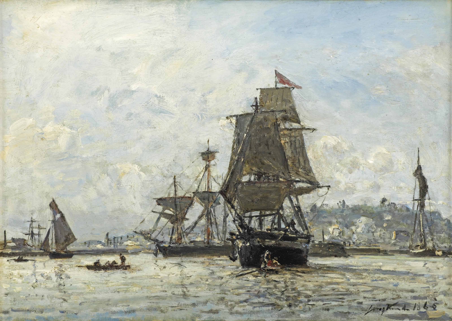 Johan Barthold Jongkind (Lattrop 18191891 La CôteSaintAndré) Le port de Honfleur, les