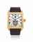 PIERRE KUNZ. A FINE AND RARE SQUARE TOURBILLON, RETROGRADE DUAL TIME WRISTWATCH WITH MOON PHASES