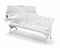 A PAIR OF VICTORIAN WHITE-PAINTED CAST IRON 'NASTURTIUM' PATTERN GARDEN SEATS