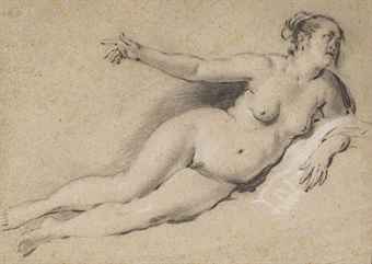 A reclining female nude  