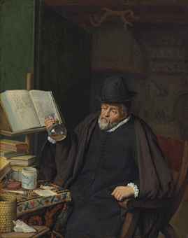 An apothecary in his study 