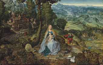 An extensive landscape with the Rest on the Flight into Egypt