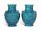 A PAIR OF THEODORE DECK TURQUOISE-GLAZED VASES
