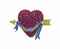 THE MILLICENT ROGERS HEART: A RUBY, SAPPHIRE, COLORED DIAMOND AND ENAMEL BROOCH, BY PAUL FLATO