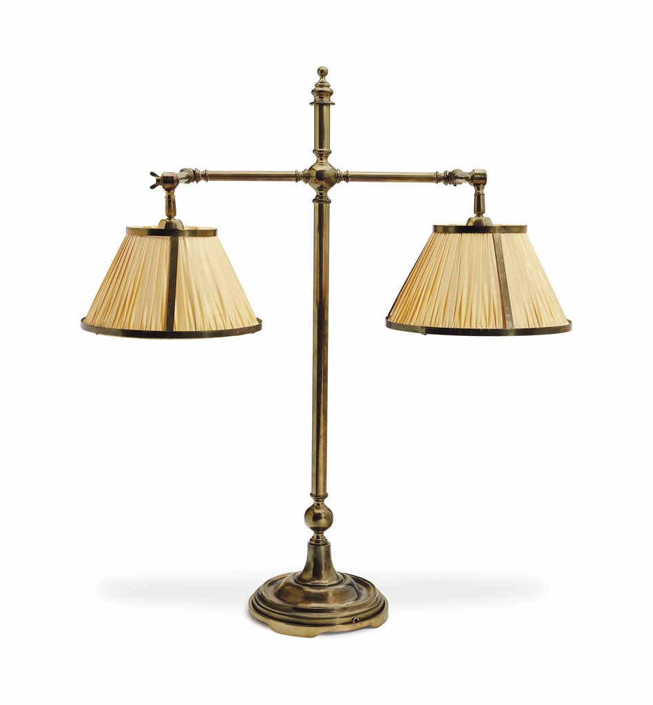 A BRASS DOUBLEARM READING LAMP MODERN table lamp, Furniture