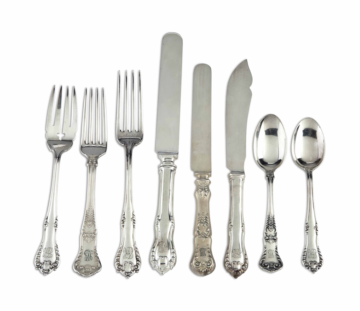 TWO AMERICAN SILVERPLATE PART FLATWARE SERVICES, MARKS OF REED
