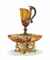 A SILVER AND ORMOLU-MOUNTED CARVED AGATE EWER AND BASIN