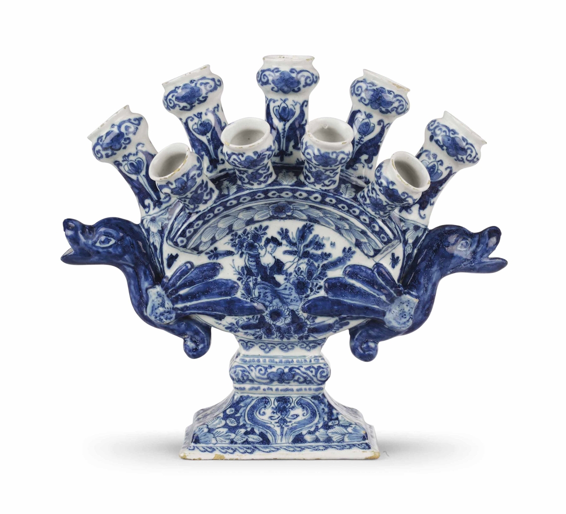 A Dutch Delft Blue and White Tulip vase 16901700 All other