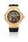 HUBLOT. A FINE AND EXTREMELY RARE 18K PINK GOLD LIMITED EDITION SEMI-SKELETONISED MINUTE REPEATING TOURBILLON WRISTWATCH