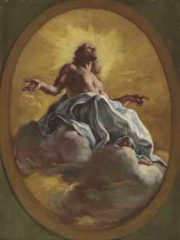 Christ in Glory, in a painted oval 