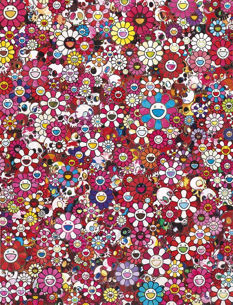 TAKASHI MURAKAMI (Japanese, B. 1962) | Skulls & Flowers Red | 2000s, Paintings | Christie&#39;s