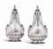 A PAIR OF GEORGE V SILVER PILGRIM FLASKS