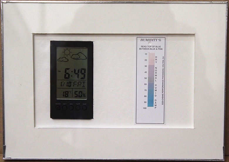 A simple test for UV and humidity levels within a sealed enclosure. © John Jones London