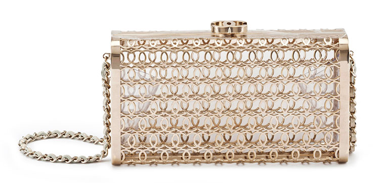chanel gold clutch bag