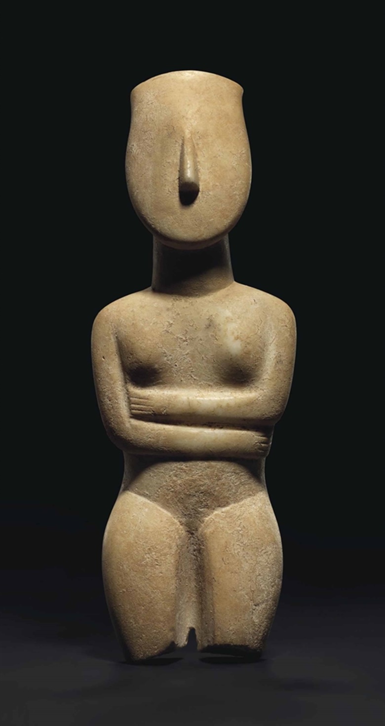 A rare Cycladic figure from the 3rd Millennium BC | Christie's