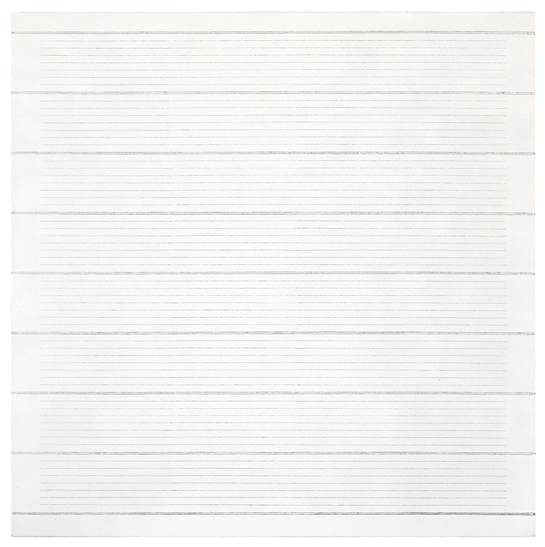Agnes Martin (1912-2004), Praise, 1985. Acrylic and pencil on canvas. 72 x 72 in (183 x 183 cm). Estimate £2,000,000-3,000,000