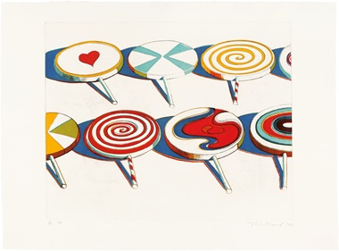 Wayne Thiebaud, Big lechones, de siete naturalezas muertas y un conejo, 1971. Aguatinta en colores, sobre papel Rives BFK. Imagen de 17 x 21 x 43.2 in (55,9 cm). Hoja de 22 x 29 x 55.9 in (75,6 cm). Estimar $ 50.000-70.000. Este lote se ofrece en Thiebaud Thiebaud de impresiones y obras sobre papel desde el estudio privado de Wayne Thiebaud el 29 de septiembre de 2016 a Christie en Nueva York