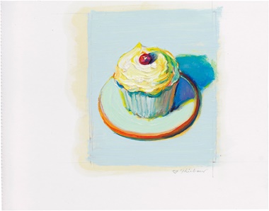 Wayne Thiebaud, sin título (magdalena), alrededor del año 2001. aceite y grafito sobre papel. Imagen 5 x 4 pulgadas (13,3 x 10,8 cm); hoja de 6 x 8 pulgadas (17,5 x 22,5 cm). Estimar $ 200.000-300.000. Este lote se ofrece en Thiebaud Thiebaud de impresiones y obras sobre papel desde el estudio privado de Wayne Thiebaud el 29 de septiembre de 2016 a Christie en Nueva York