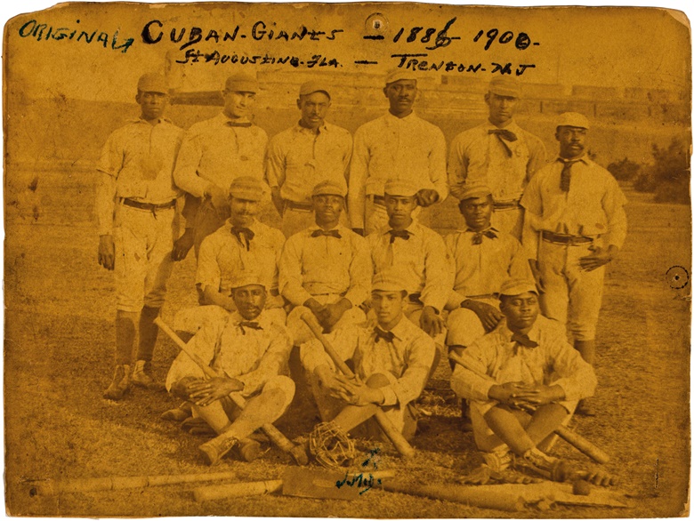 189596 Cuban Giants team cabinet photgraph. 9 x 7 in. Estimate $8,000-10,000. This lot is offered in The Golden Age of Baseball, Selections of Works from the National Pastime Museum on 19-20 October 2016 at Christie’s in New York
