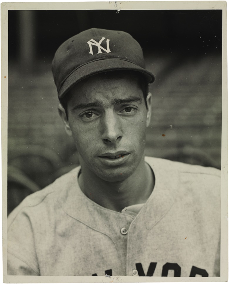 Joe Dimaggio photograph. Cosmo-Sileo. 8 x 10 in. Estimate $1,000-1,500. This lot is offered in The Golden Age of Baseball, Selections of Works from the National Pastime Museum on 19-20 October 2016 at Christie’s in New York