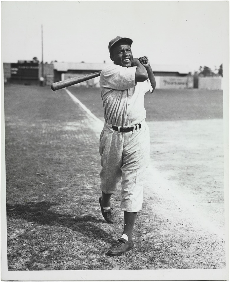 Jackie Robinson photograph. 8 x 10 in. Estimate $500-700. This lot is offered in The Golden Age of Baseball, Selections of Works from the National Pastime Museum on 19-20 October 2016 at Christie’s in New York