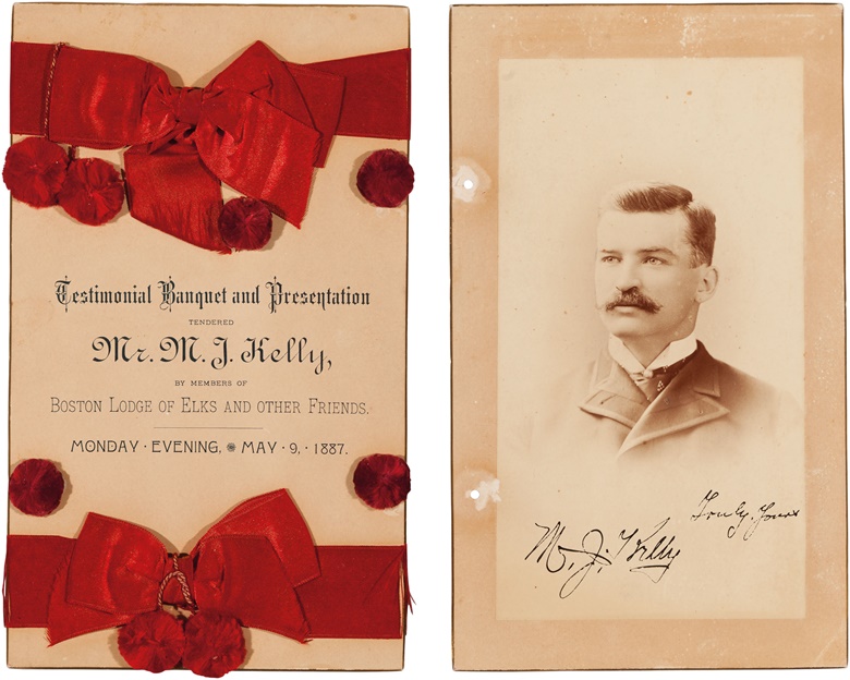 Mike ‘King’ Kelly signed photograph. 5½ x 9¼ in. Estimate $150,000-200,000. This lot is offered in The Golden Age of Baseball, Selections of Works from the National Pastime Museum on 19-20 October 2016 at Christie’s in New York