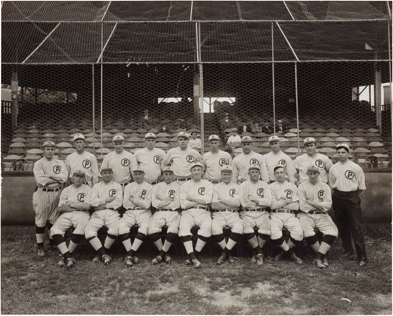 1914 Providence Grays team photograph. Image, 13½ x 10¾ in, framed, 18 x 15 in. Estimate $15,000-20,000. This lot is offered in The Golden Age of Baseball, Selections of Works from the National Pastime Museum on 19-20 October 2016 at Christie’s in New York