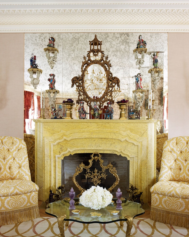 Bought at Christie’s, interior by Kirill Istomin A French gilt-bronze and wire fire screen, late 19th century 