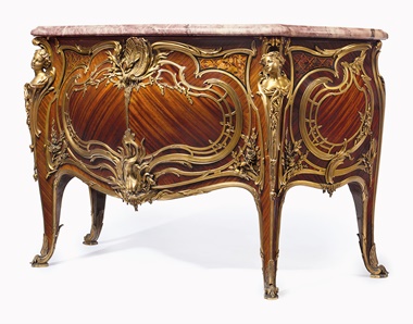 Kirill selects  An important French ormolu-mounted kingwood, satiné, ebony and marquetry-inlaid commode à vantaux. By François Linke, index number 559. 36¾ in (93 cm) high, 55¾ in (141.5 cm) wide, 23¾ in (60.5 cm) deep. This lot was offered in Opulence on 10 October 2016 at Christie’s in New York and sold for $583,500
