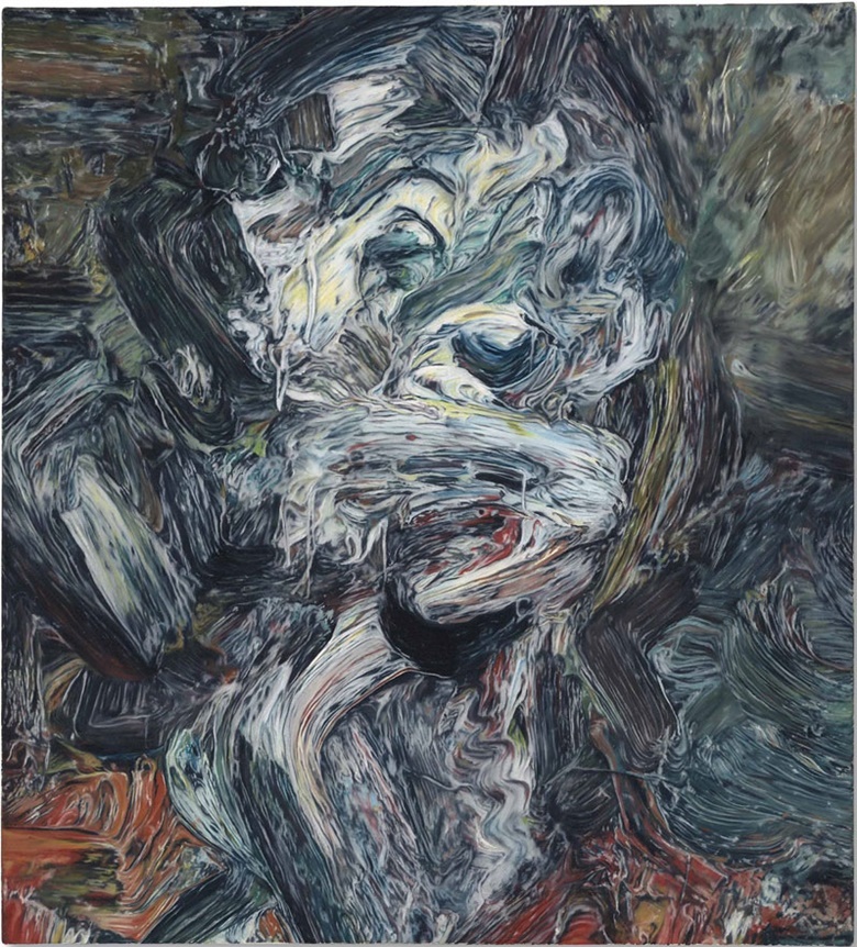 Glenn Brown (b.  1966), The Creeping Flesh. Oil on canvas, 22 x 20 in (55.8 x 50.7 cm). Estimate £250,000-350,000. This lot is offered in Post-War & Contemporary Art Evening Auction on 6 October 2016 at Christie’s in London, King Street