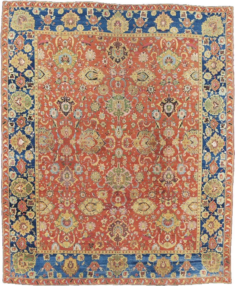 Un tappeto Agra. India del Nord, metà del XIX secolo. 13 piedi 10 pollici x 11 piedi 10 pollici (420 cm x 360 cm). Questo lotto è stato offerto in tappeti e tappeti orientali il 18 ottobre 2016 presso Christie's a Londra, King Street e venduto per £ 112.500