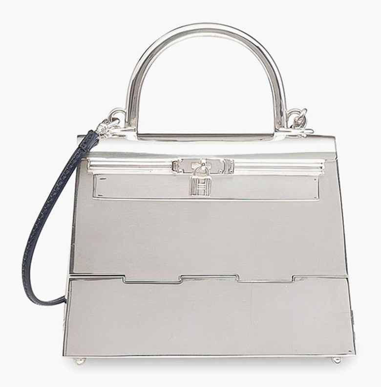 A rare, sterling-silver micro mini Kelly. Hermès, 1990s. Sold for HK$475,000 on 2 December 2015