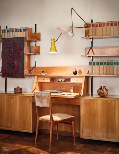 carlo de carli 1910 1999 a unique bureau c 1960 walnut and walnut veneer brass painted metal the cabinet door with a panel by agenore fabbri - 1910 Interior Design carlo de carli 1910 1999 a unique bureau c 1960 walnut and walnut veneer brass painted metal the cabinet door with a panel by agenore fabbri - 1910 Interior Design