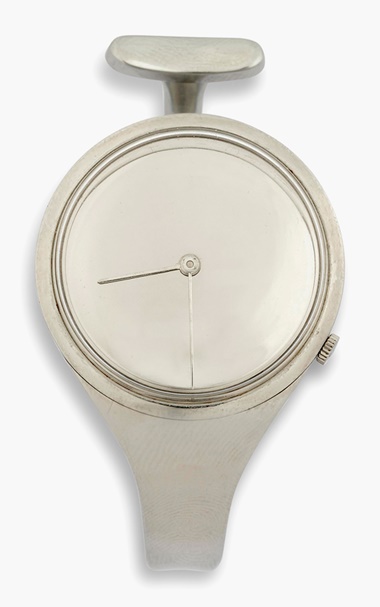 Vivianna Torun Bülow-Hübe (1927-2004), A wristwatch, designed 1969. 2⅜ in (6 cm) wide, watchface 1½ in (3.2 cm) diameter. This lot was offered in Design Online, 18-27 October 2016