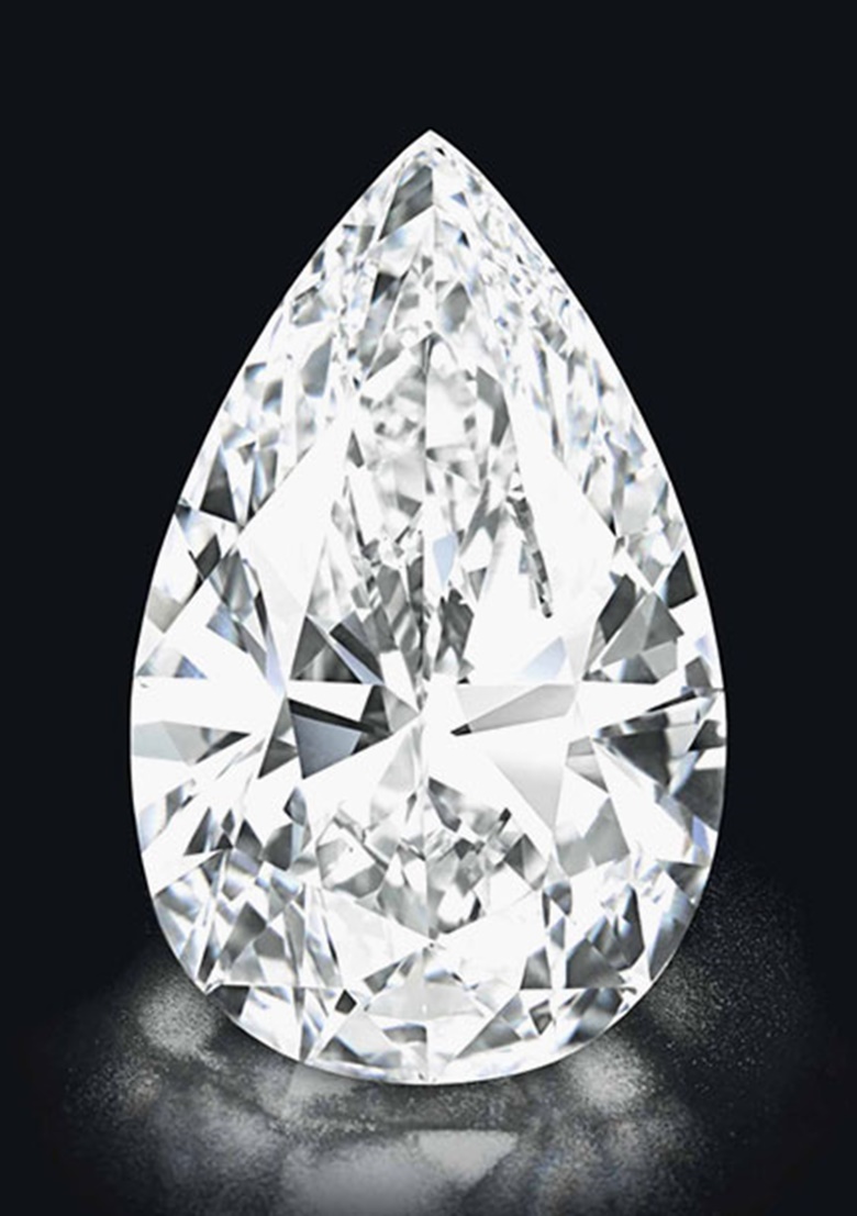The World S Most Sought After Pear Shaped Diamonds Christie A Pear Shaped D Colour Flawless Diamond Weighing Roximately