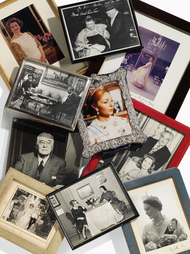 A group of ten autographed photographs of royalty, politicians and actresses, second half 20th century. The first 12 ½ in (32 cm) high. Estimate £1,200-1,800. This lot is offered in Christies Interiors on 23 November 2016 at Christie’s in London, South Kensington