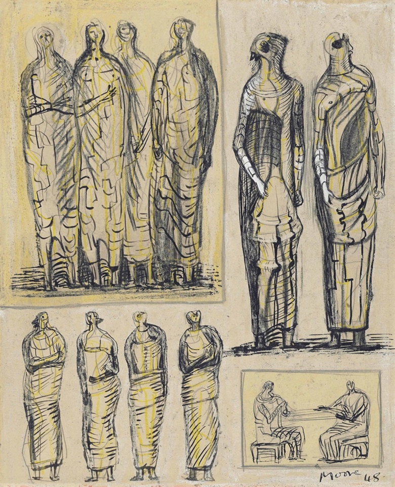 henry moore figure drawings
