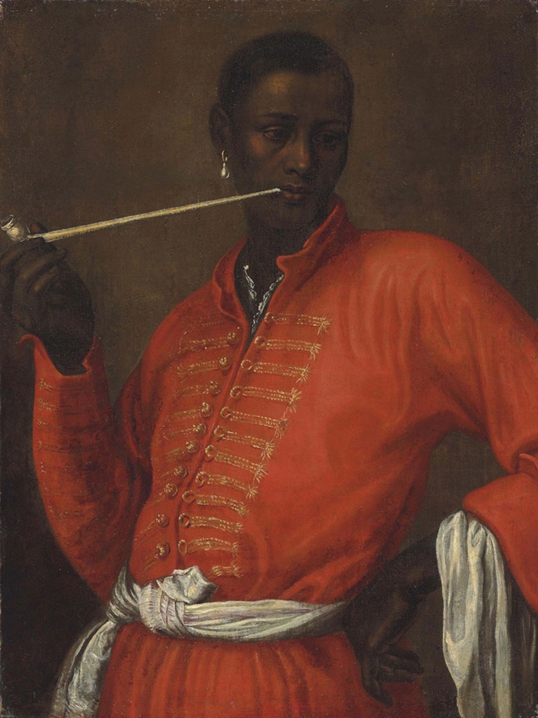 Dutch School, 17th century, Portrait of a Moor, Half-length, Smoking a Churchwarden Pipe, With His Left Arm Akimbo. Oil on canvas, 27⅞ x 22½ in (76 x 57.4 cm). Estimate £20,000-30,000. This lot is offered in Old Masters Day Sale on 9 December 2016 at Christie’s in London, King Street