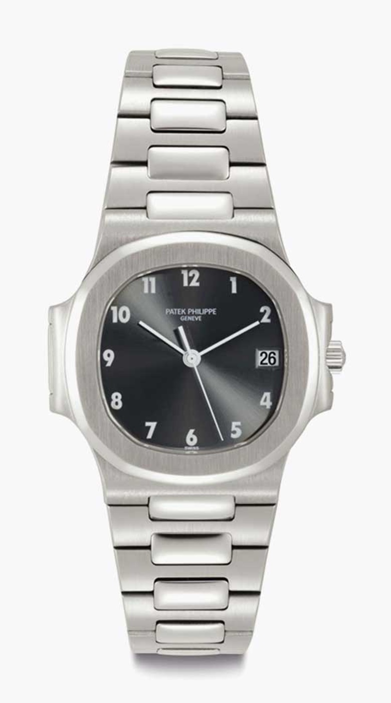 Patek Philippe. A rare stainless-steel automatic wristwatch with date, centre seconds, bracelet and unusual dial. Signed Patek Philippe, Genève, Ref. 38001A, Movement No. 1429653, Case No. 2893097, Manufactured in 1992. This lot was offered in Rare Watches including NAUTILUS 40 part IV on 6 December 2016 at Christie’s in New York and sold for $40,000