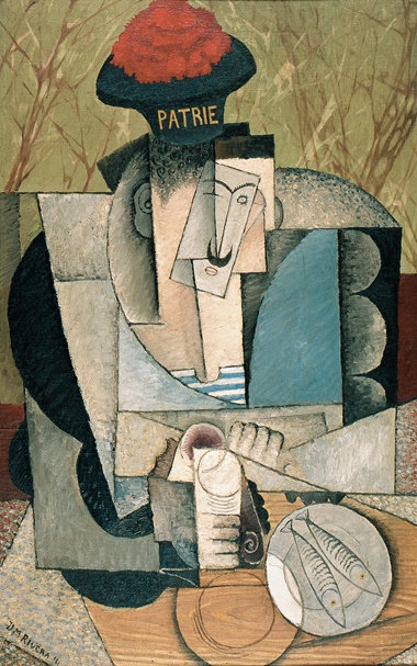Diego Rivera, Sailor at Lunch (Marinero almorzando), 1914. Oil on canvas. 44.88 × 27.55 in (114 × 70 cm). Museo Casa Diego Rivera, Guanajuato, Marte R. Gómez Collection, INBA © 2016 Banco de México Diego Rivera Frida Kahlo Museums Trust, Mexico, D.F.  Artists Rights Society (ARS), New York. Photo courtesy Museo Casa Estudio Diego Rivera y Frida Kahlo,