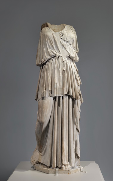 Unknown, The Lansdowne Artemis, 1st century B.C. or 1st century A.D. Roman. Marble, including base 70 x 26 x 17 in (177.8 x 66.04 x 43.18 cm). Base 1¾ in (4.45 cm). Los Angeles County Museum of Art, William Randolph Hearst Collection (49.23.5a). Photo © Museum AssociatesLACMA