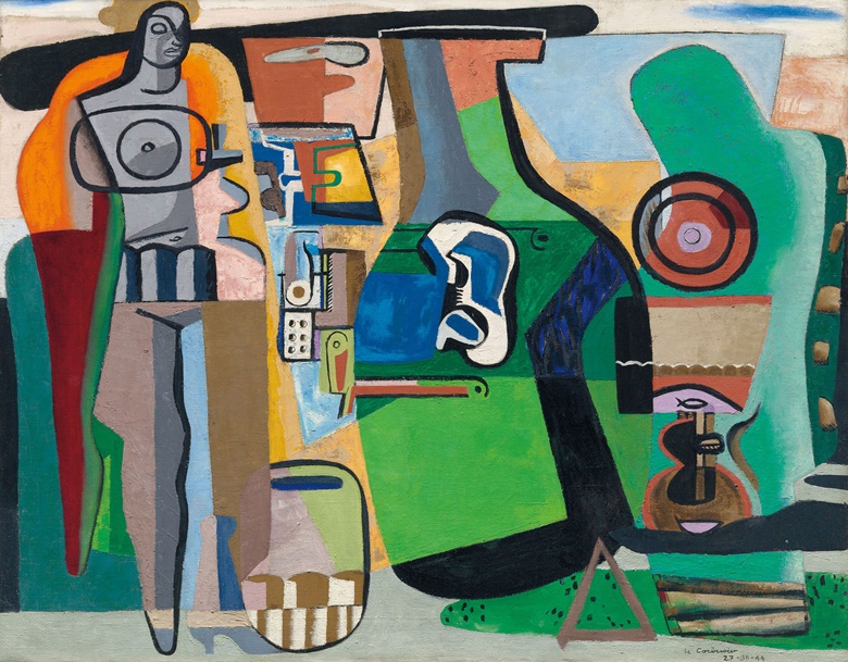 Le Corbusier (1887-1965), Nature morte et figure, 1944. Oil on canvas. 44¾ x 57¼ in (113.8 x 145.5 cm). Estimate £1,500,000-2,500,000. This work is offered in the Impressionist & Modern Art Evening Sale on 28 February at Christie’s London.  © FLC ADAGP, Paris and DACS, London 2017
