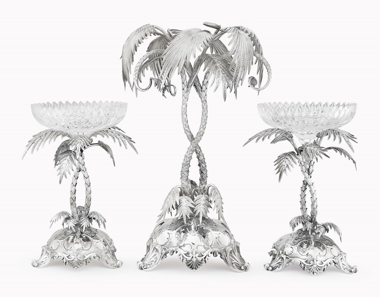 A Victorian electro-plated three-piece garniture, 19th century. Estimate $1,000-1,500. This lot is offered in Betsy Bloomingdale A Life in Style on 5 April at Christie’s in New York